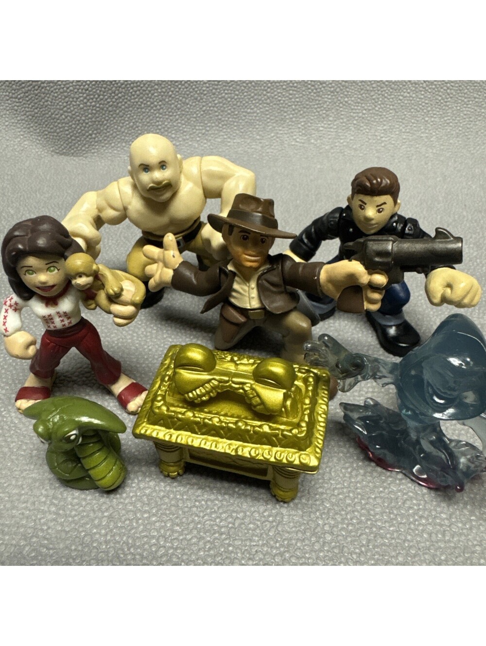 Indiana Jones Adventure Heroes 2008 Lot Of 7 Hasbro Mechanic Mutt Ghost Ark